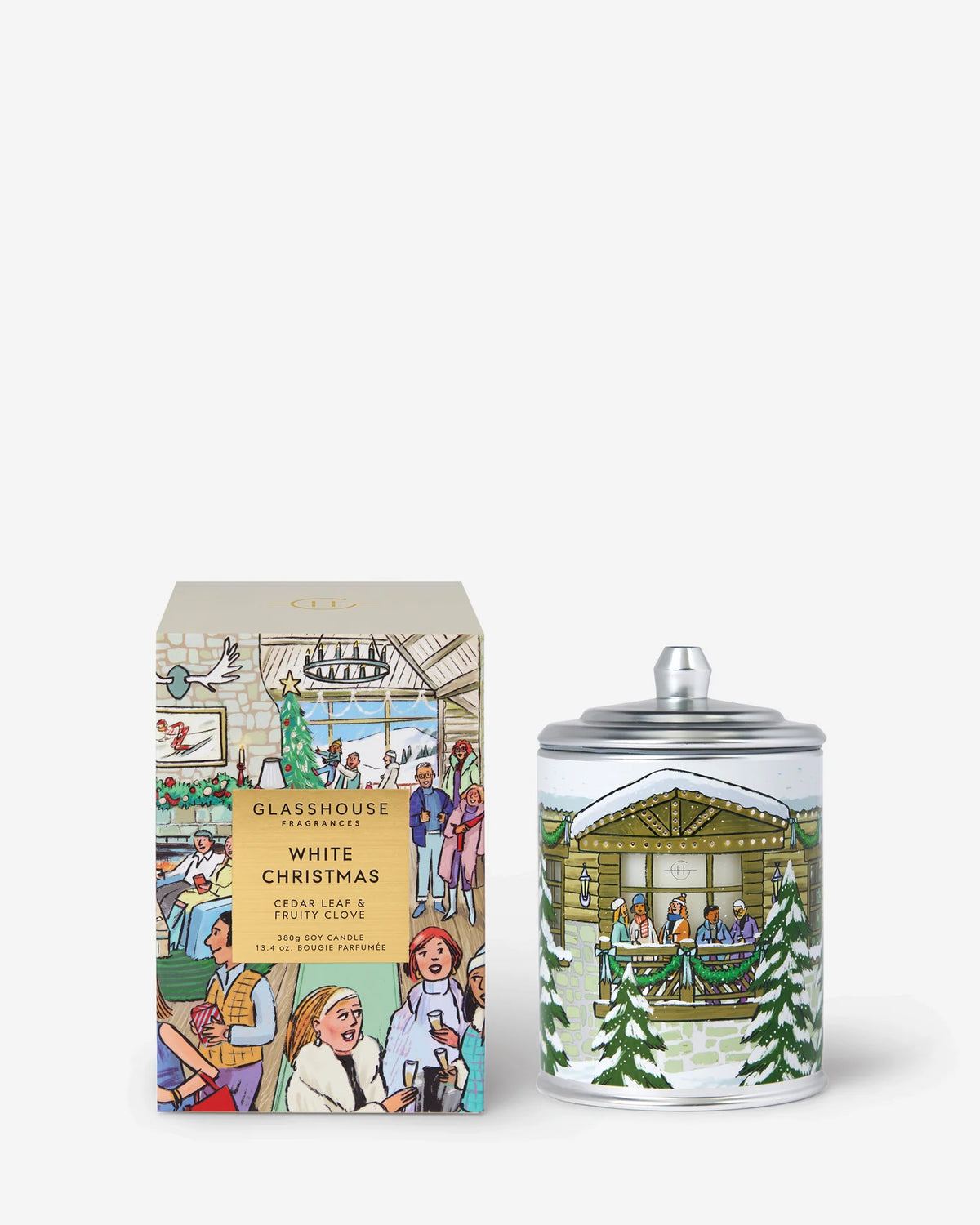 Glasshouse Triple Scented Soy Candle - White Christmas