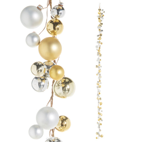Gold and Silver Ball Garland (6')