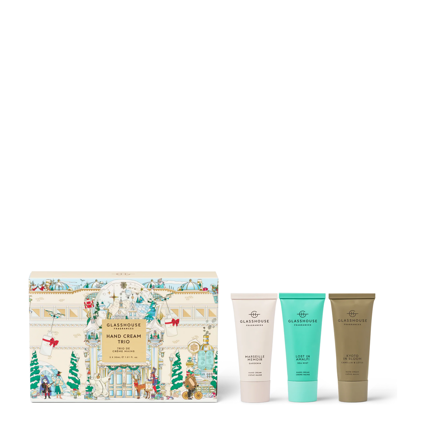 Glasshouse Fragrances Holiday Hand Cream Trio