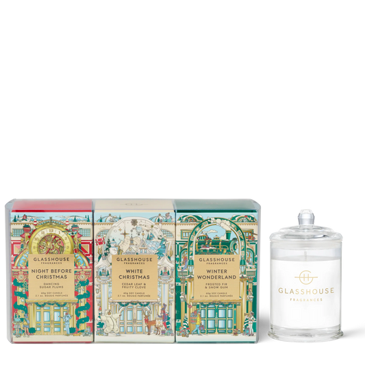 Glasshouse Fragrances Christmas 2.1 oz Candle Trio