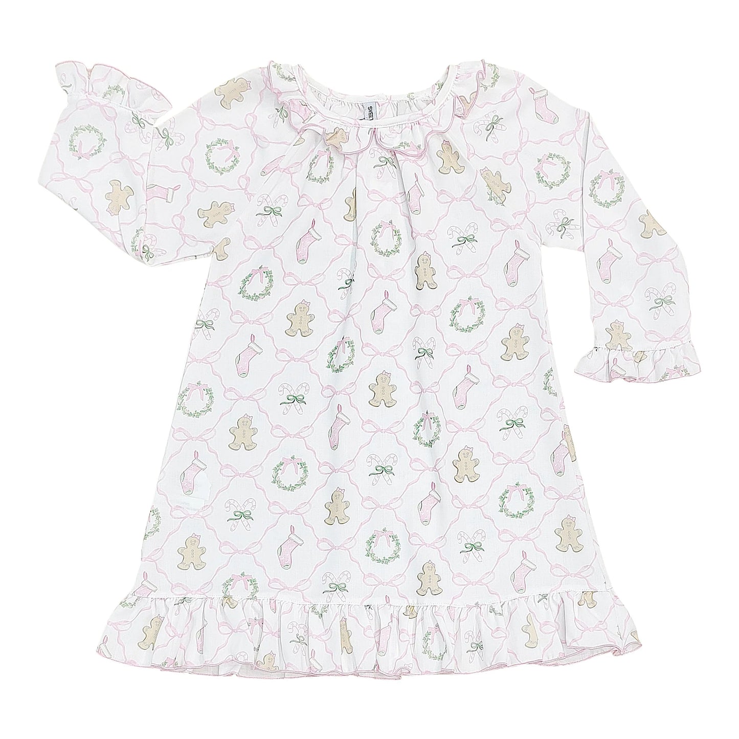 Christmas Bow Trellis Print Gown