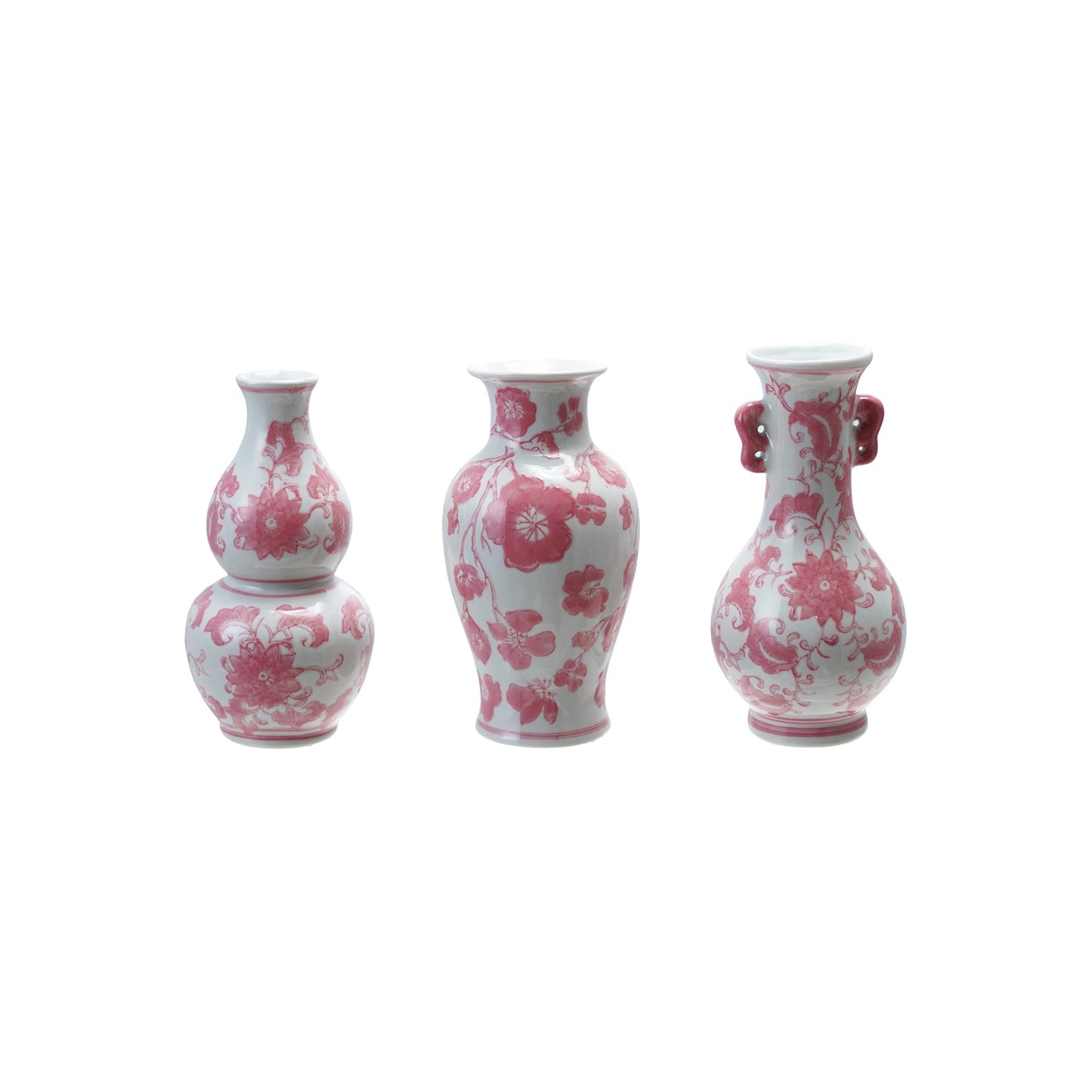 Pink Chinoiserie Petite Stoneware Vase