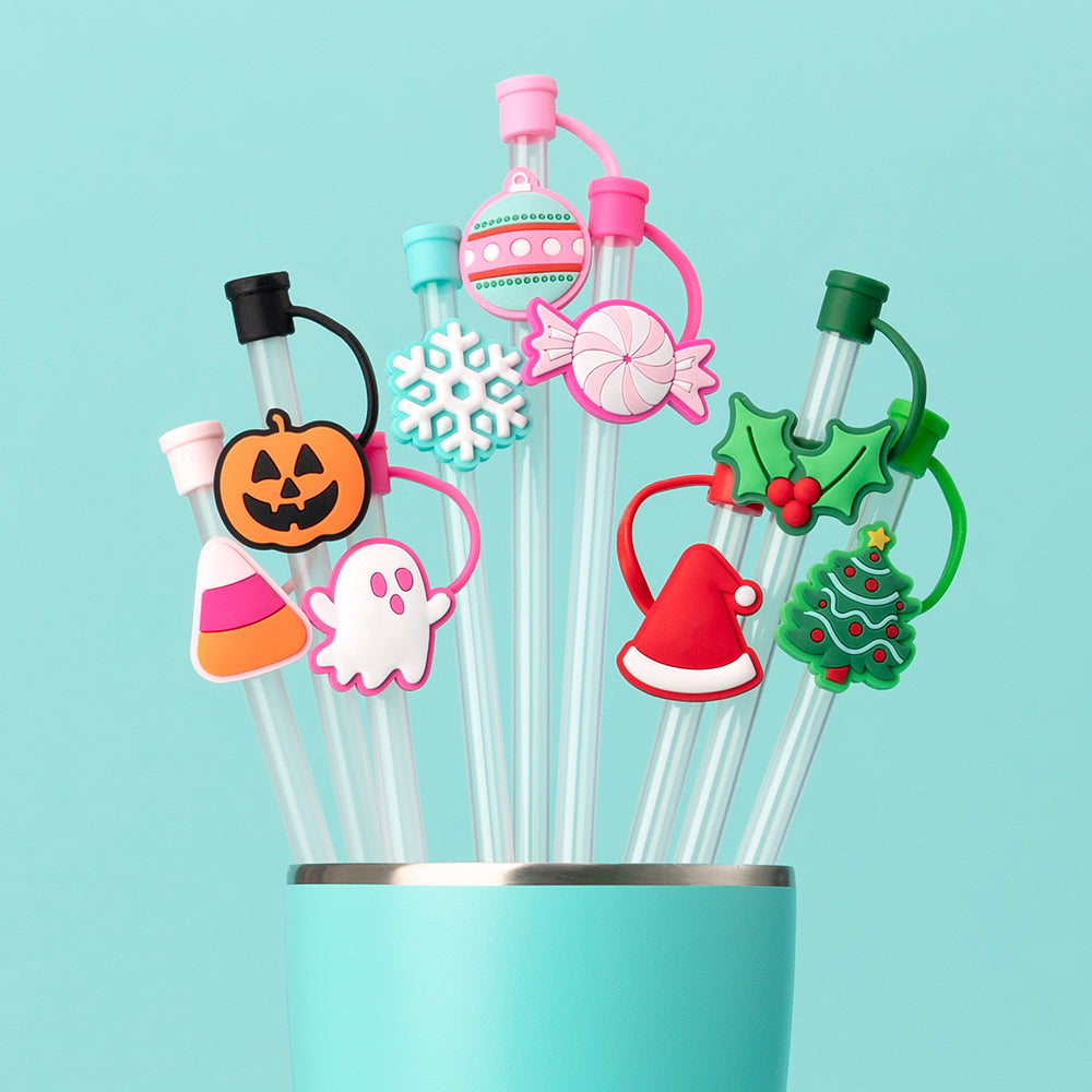 Swig Halloween Reusable Straw Topper Set