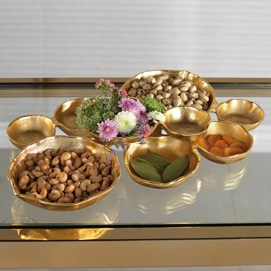 Cluster of Nine Round Serving Bowls
