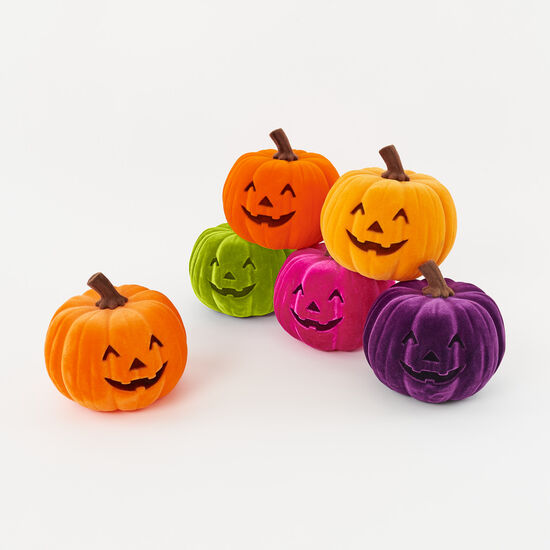 Flocked Jack O Lantern