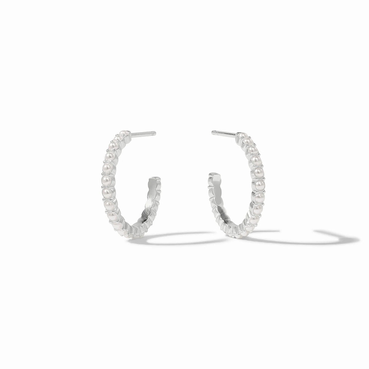 Juliet Hoop- Pearl/Silver
