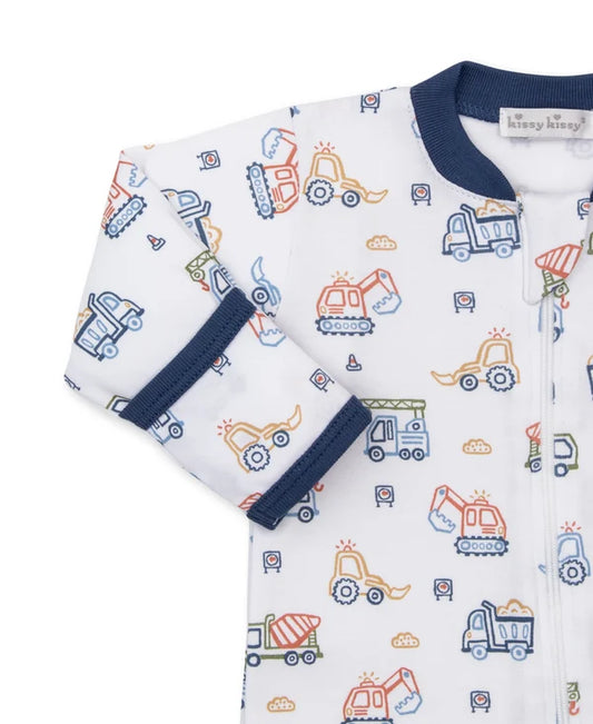 Kissy Kissy Construction De-Footie with Zip
