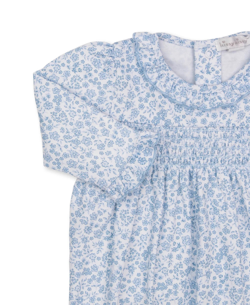 Kissy Kissy Fall Blooms Smocked Footie