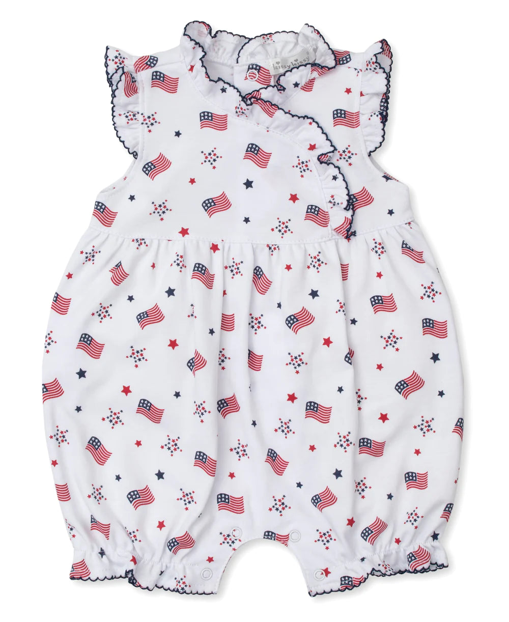 Kissy Kissy Star Spangled Spirit Ruffle Playsuit