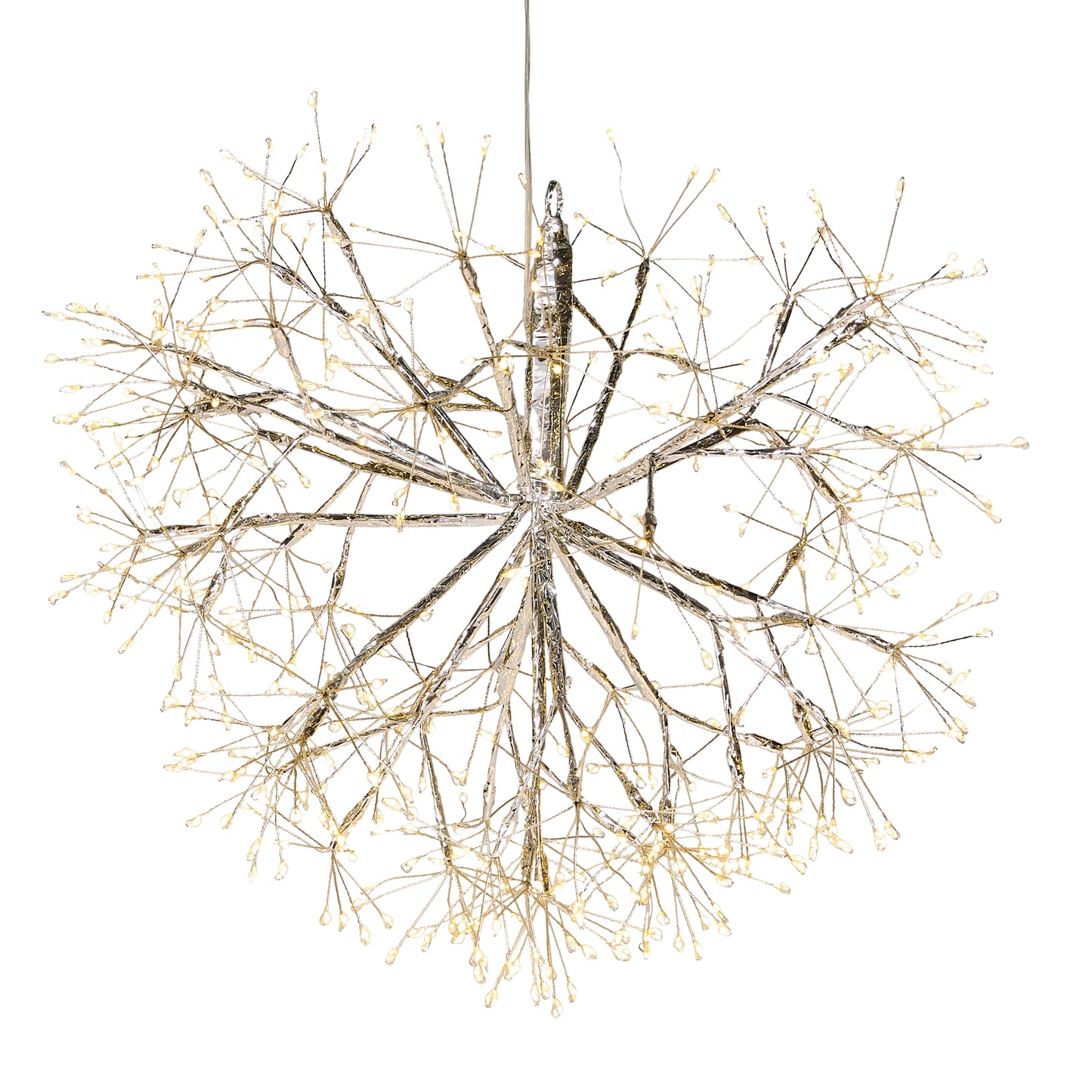 Silver Fairy Light Tape Pod Starburst
