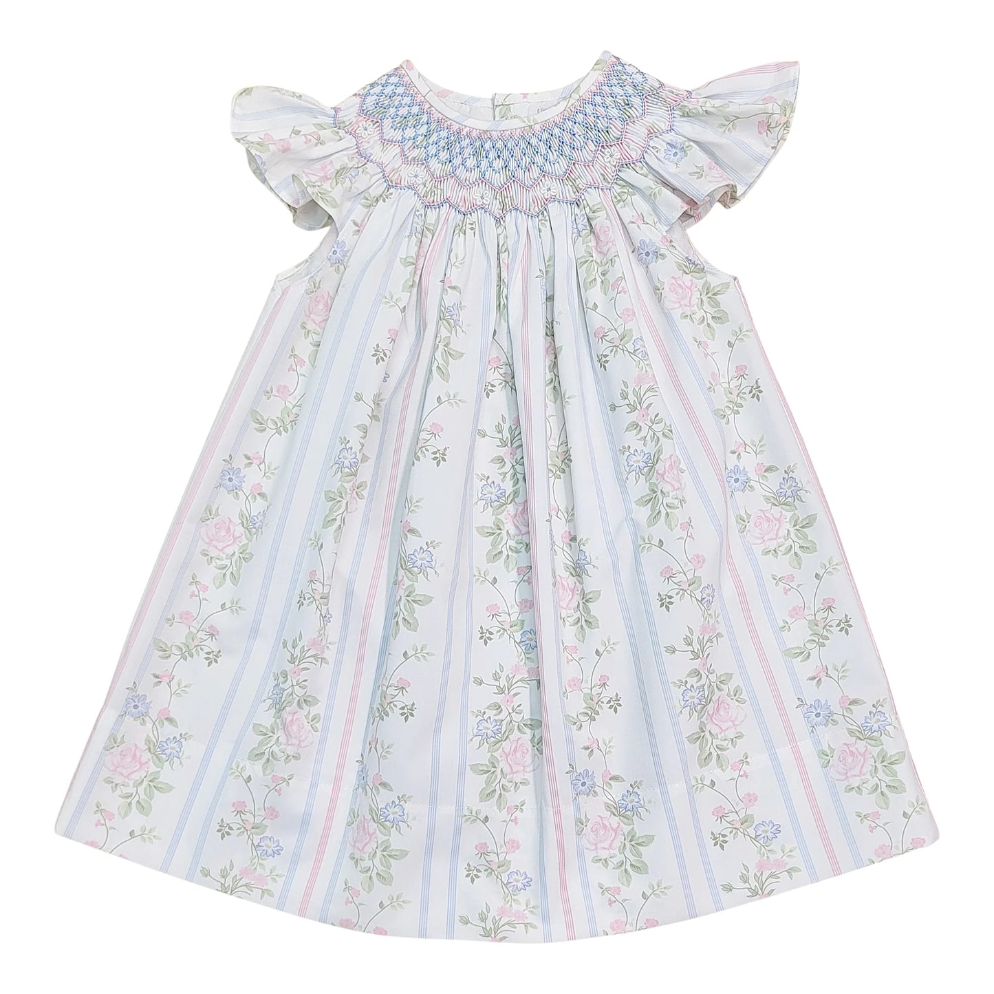 Valerie Floral Rose Smocked Dress
