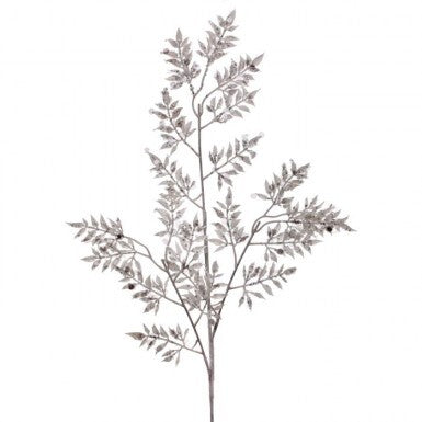 39" Glamour Glitter Leaf Spray