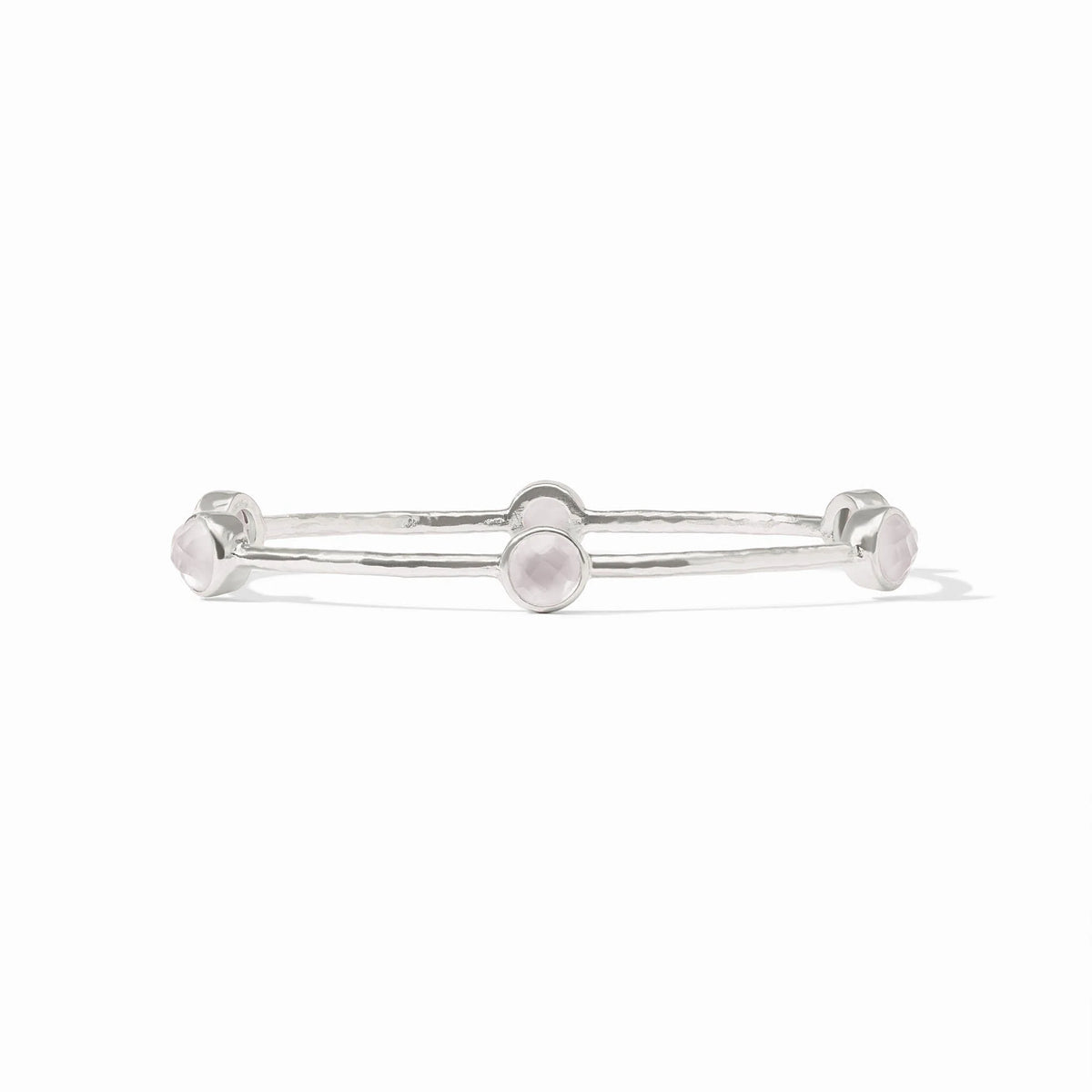 Milano Luxe Bangle- Iridescent Clear Crystal/Silver