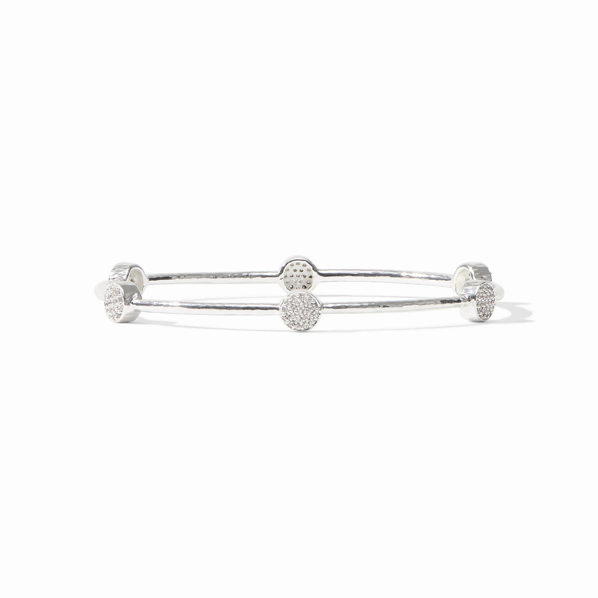 Milano Luxe Bangle- Pave Cubic Zirconia/Silver