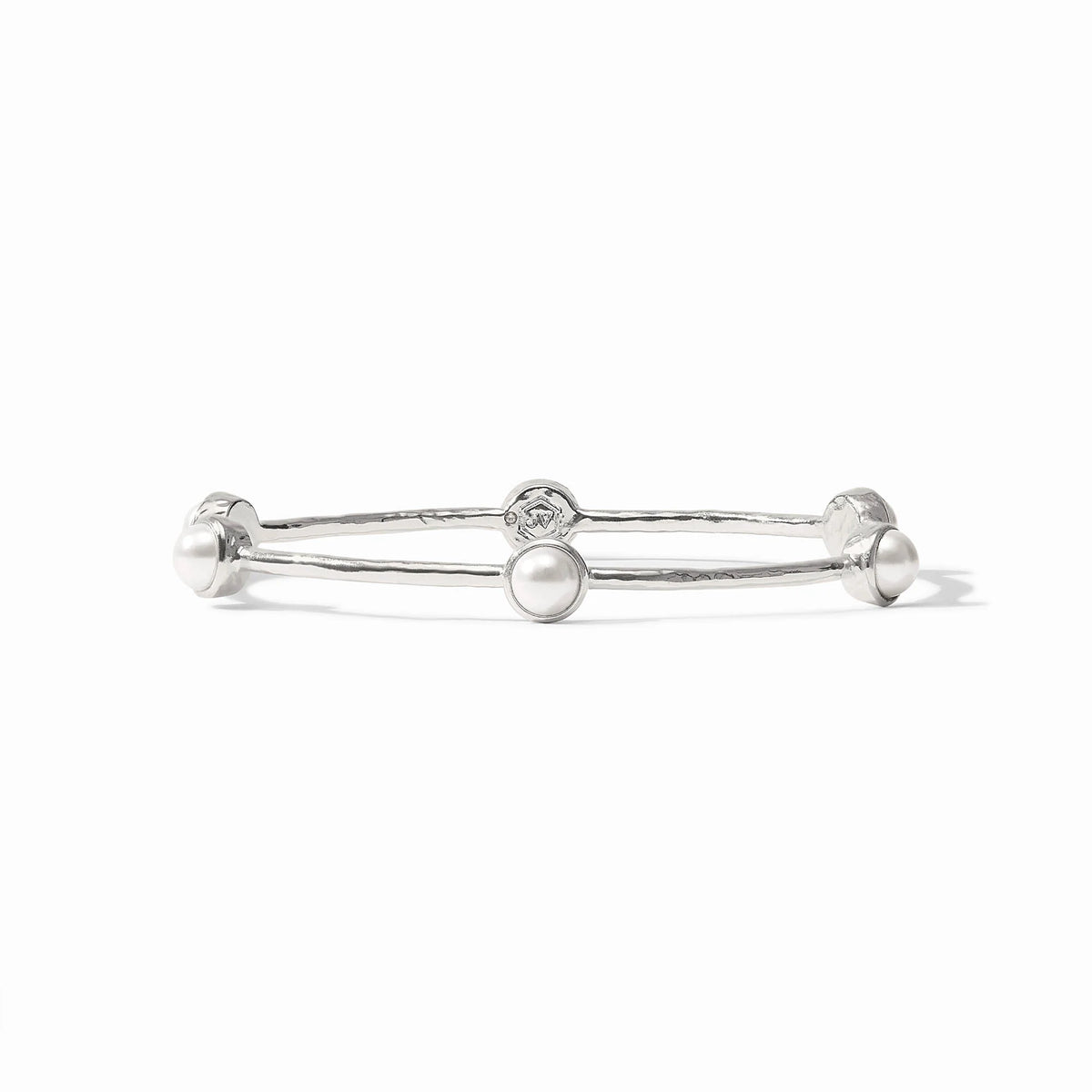 Milano Luxe Bangle- Pearl/Silver