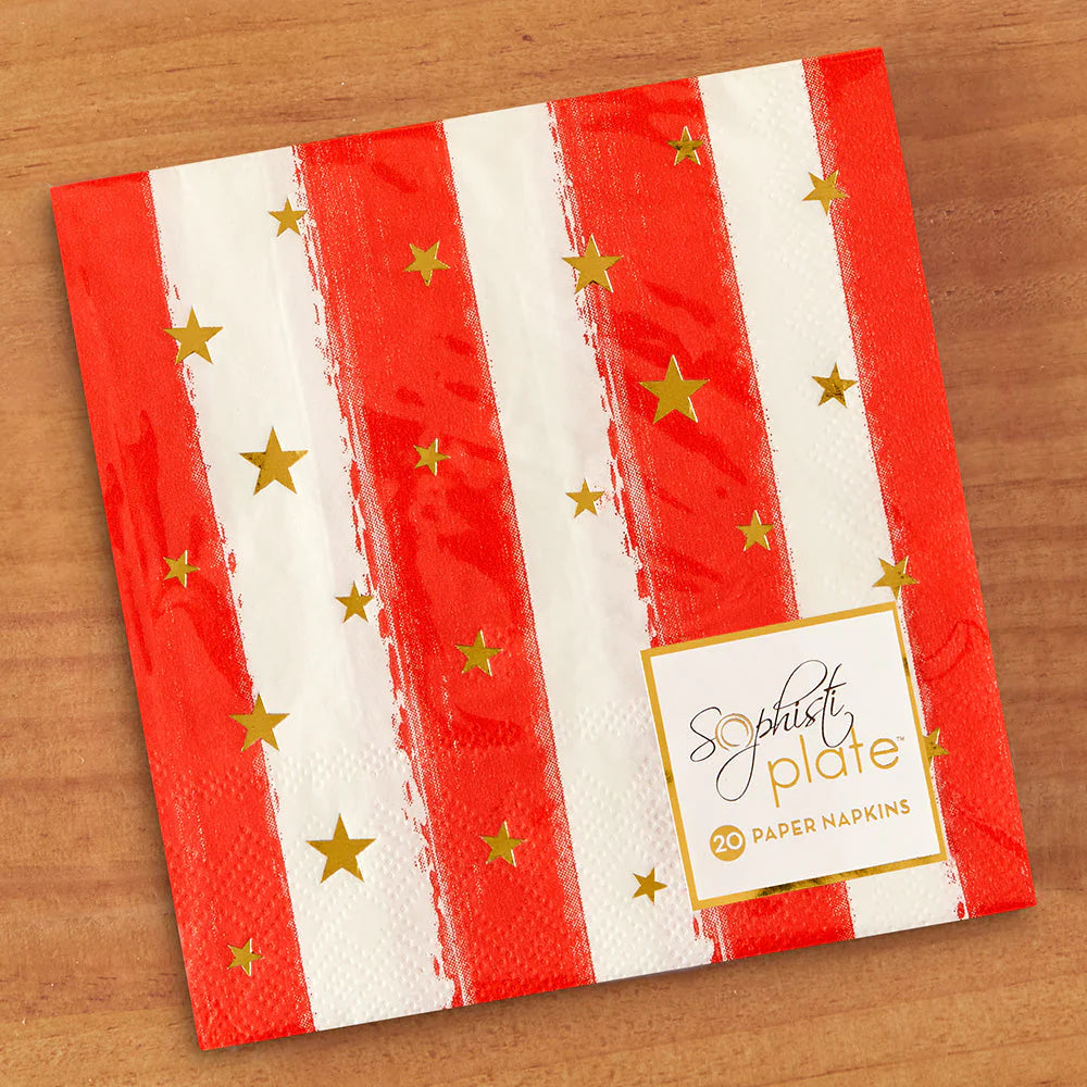 Patriotic Confetti Cocktail Napkin