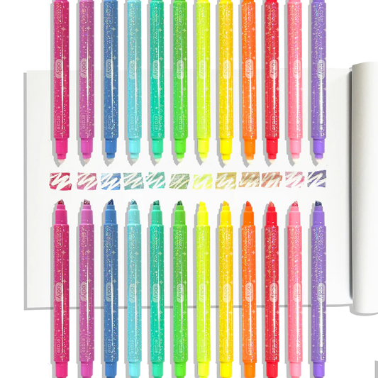 Make No Mistake! Sparkle Glittery Erasable Markers - Set of 12