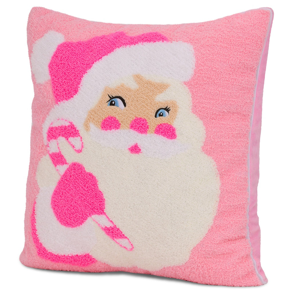 Ol' Saint Nick Chenille Plush Pillow