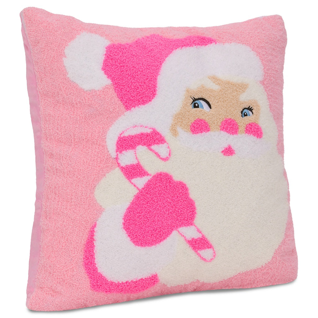 Ol' Saint Nick Chenille Plush Pillow