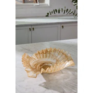 Pleated Glass Bowl