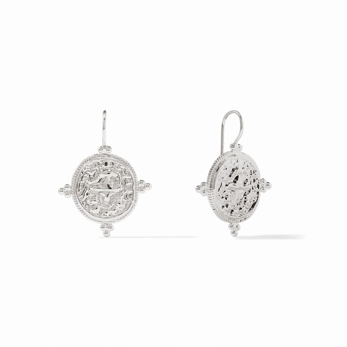 Quatro Coin Earring- Silver