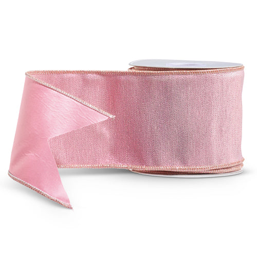 4" x 10 Yds Metallic Pink Ribbon