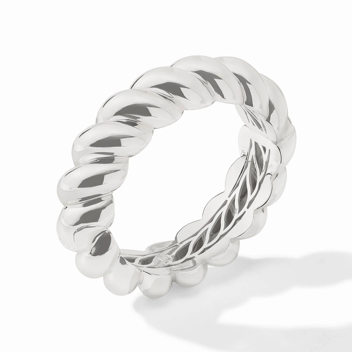 Ravello Statement Hinge Bangle- Silver