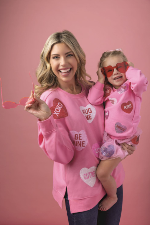 Toddler Sequin Hearts Sweatshirt