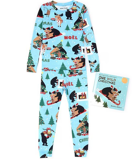 Wild About Christmas Pajama & Book Set
