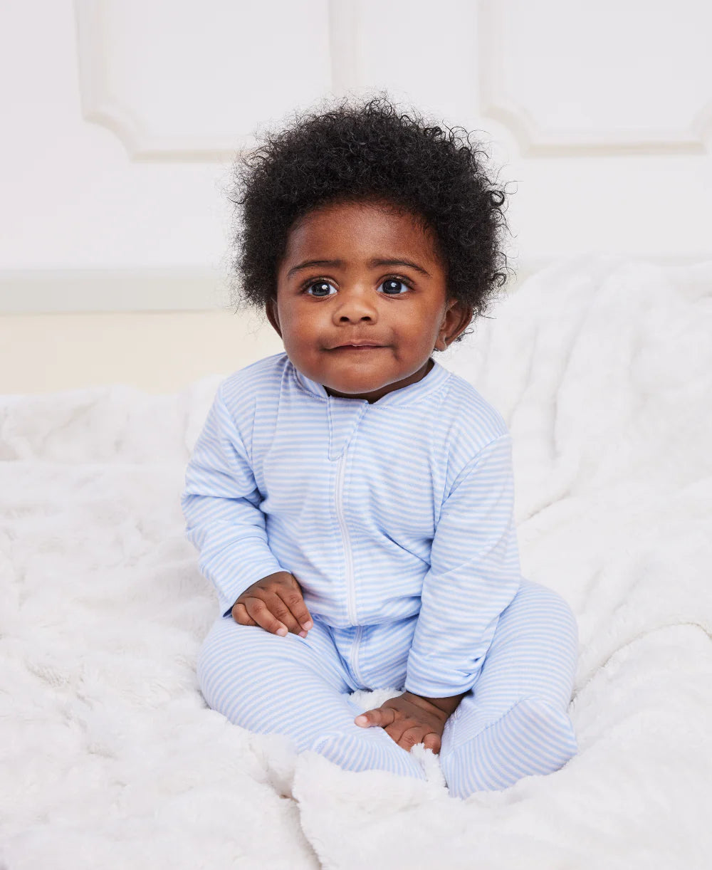 Kissy Kissy Simple Stripes Zip Footie