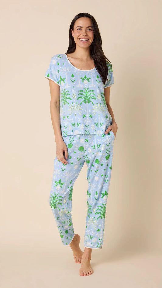 Pima Knit Short Sleeved Simple Set