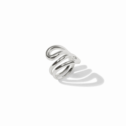 Wave Wrap Ring- Silver