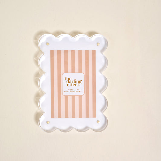 Rectangle Scalloped Acrylic Frame