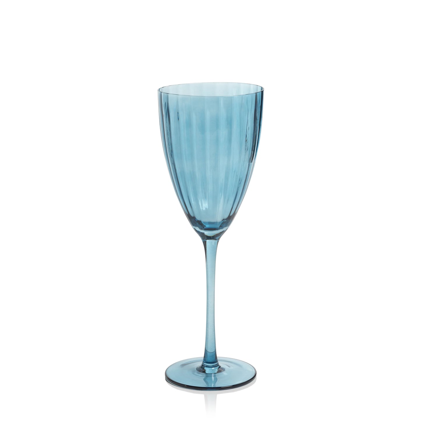 Madeleine Optic Glassware - Blue Azure