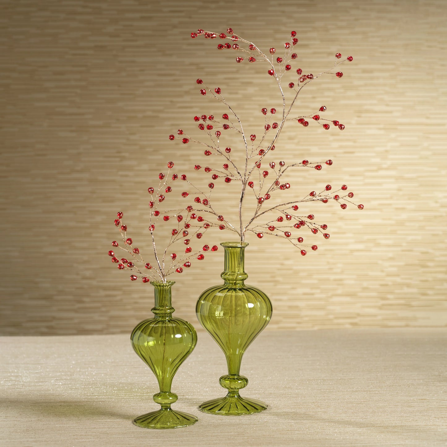 Beaded Glass Berry Branch