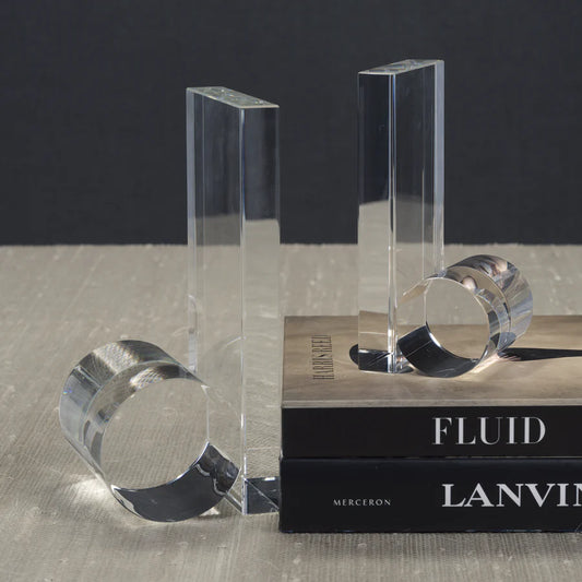 Rolled Crystal Bookends