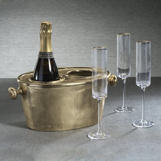 Gorgeous Gold Two Bottle Wine Holder