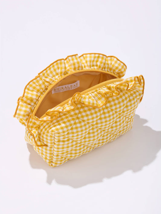 Fancy Small Zip Pouch, Yellow