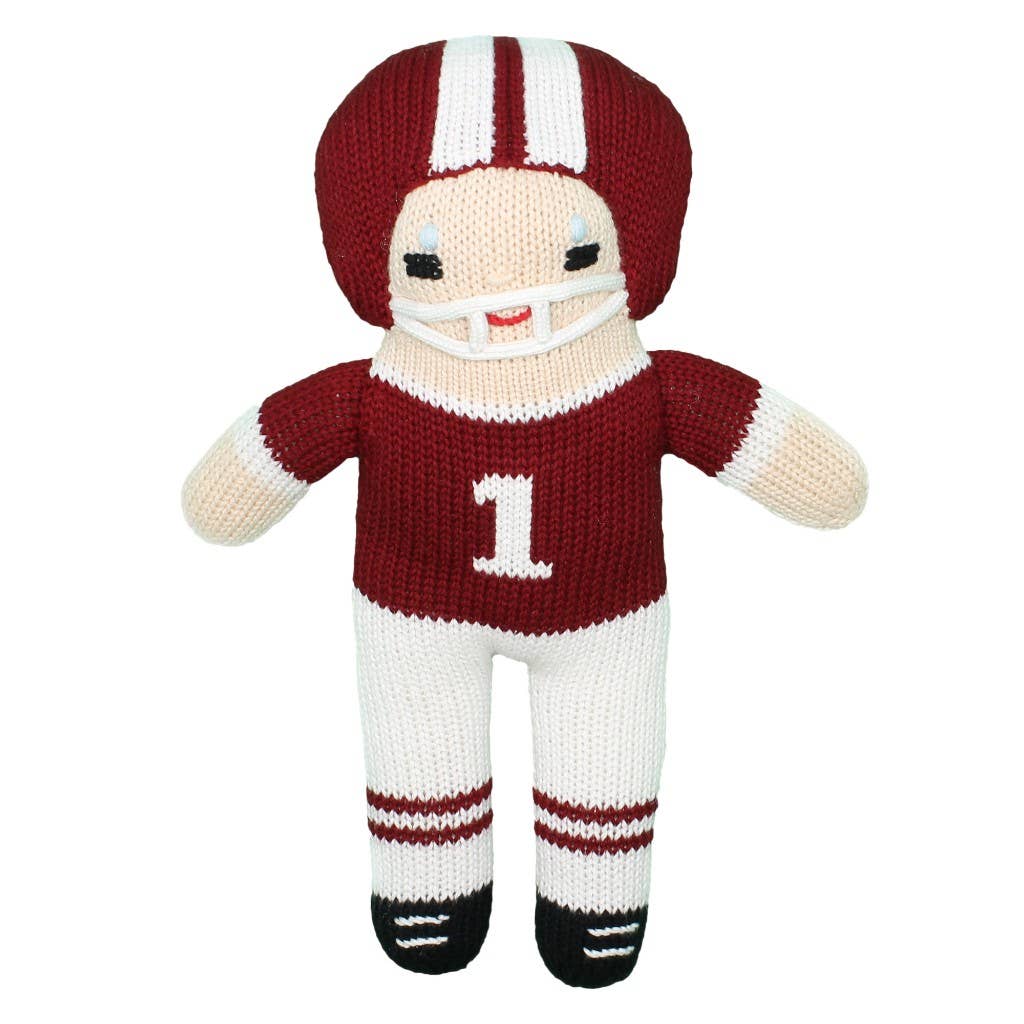 Football Player Knit Dolls: Purple/Gold