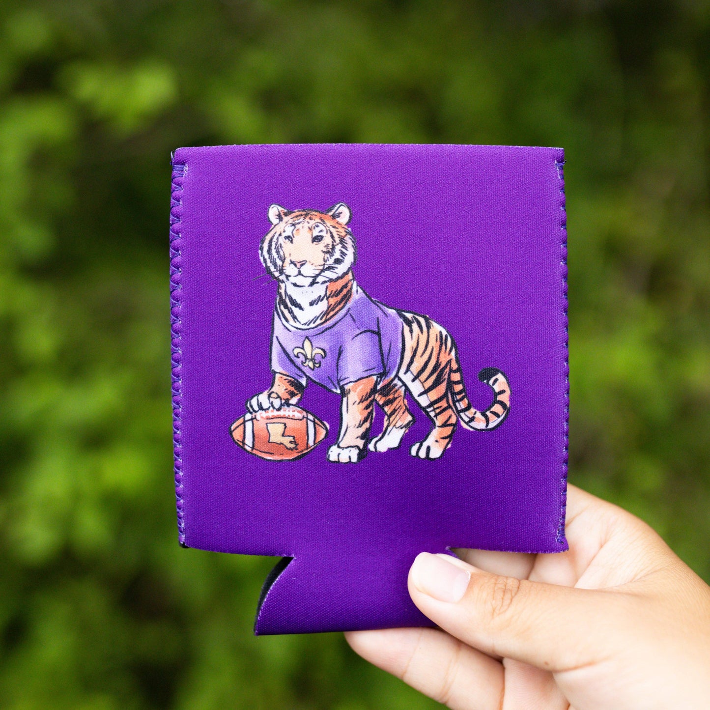 Purple Tiger Can Cooler
