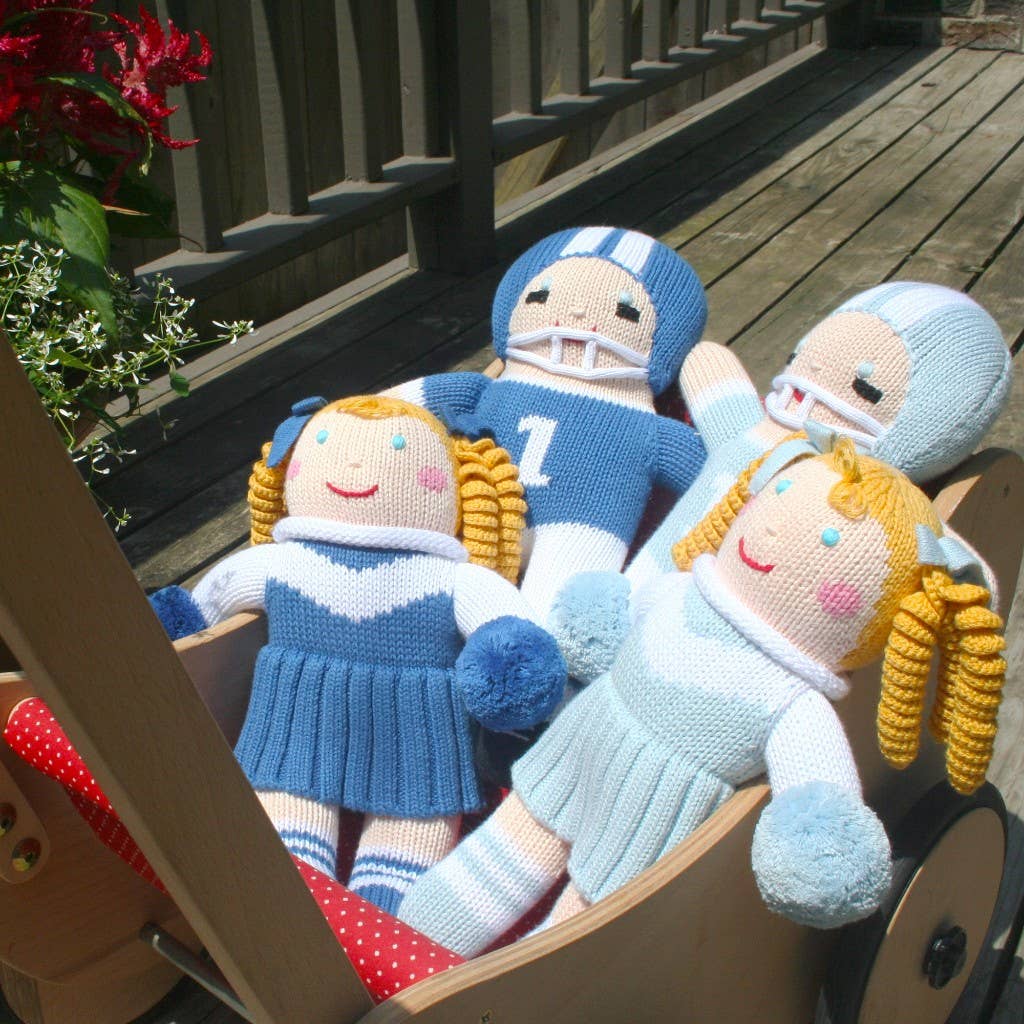 Football Player Knit Dolls: Purple/Gold