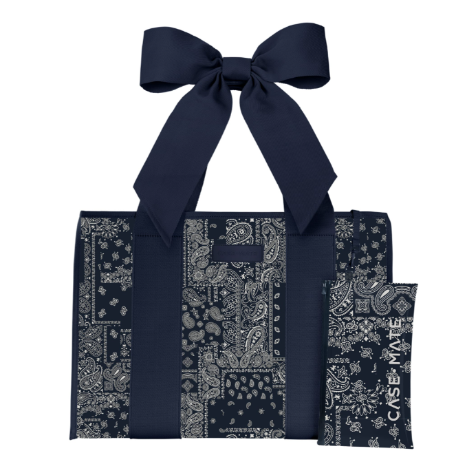 Case-Mate Navy Bandana Bow Jelly Tote Bag