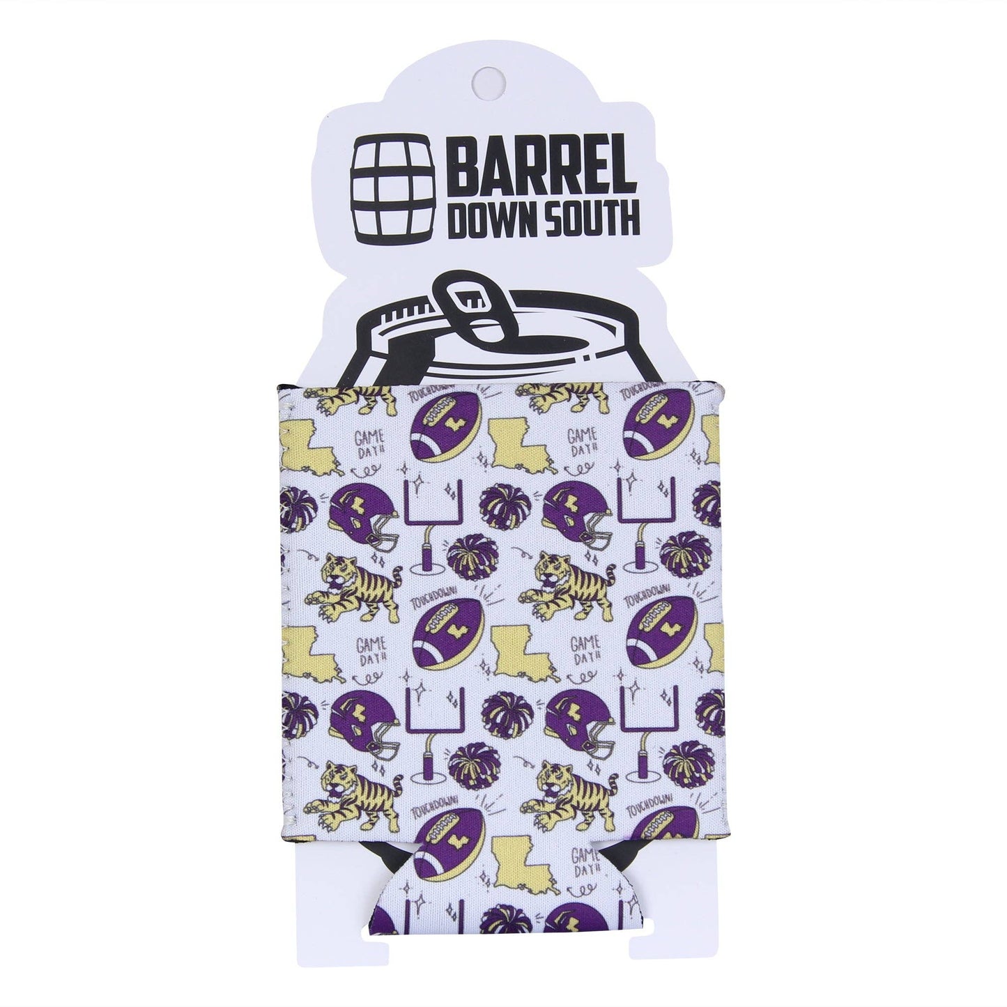 Louisiana Game Day Pattern Can Cooler