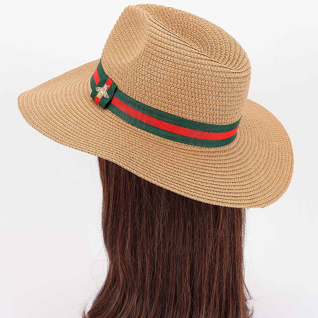 Faux Straw Fedora Hat