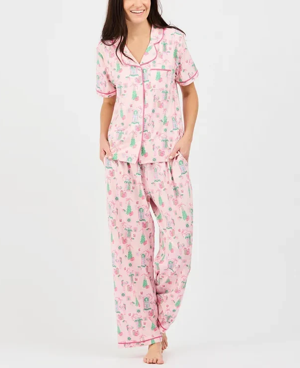 Charlotte PJ- Christmas Cottage Pink