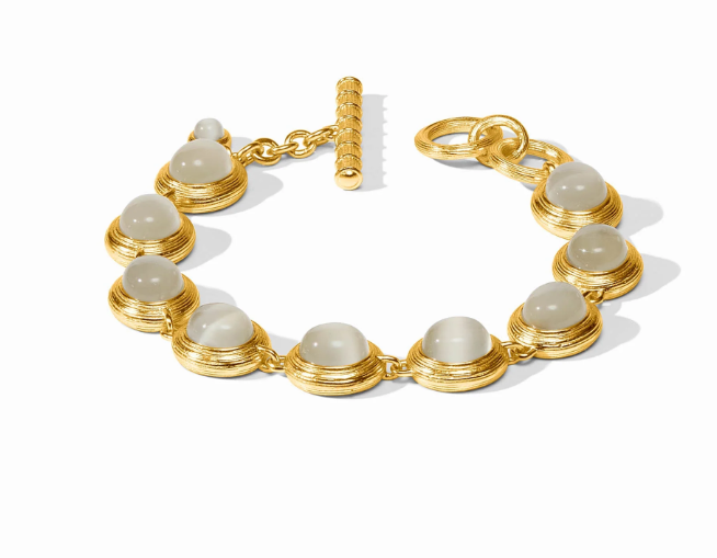 Cobblestone Tennis Bracelet - Ivory Cat's Eye