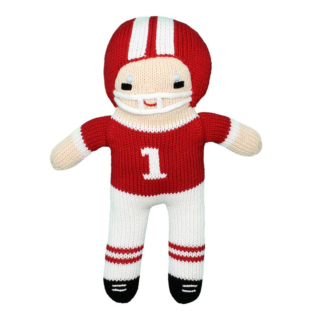 Football Player Knit Dolls: Purple/Gold
