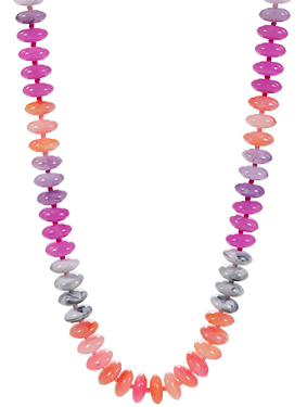 Pink and Multi Colored Ombre Disc Necklace