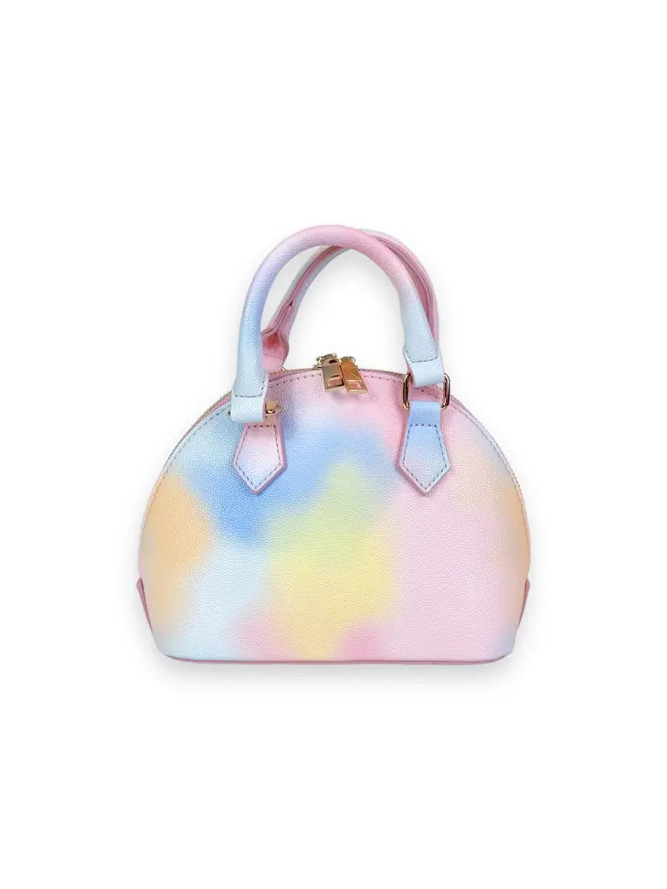 Pearl Studs Leather Satchel Bag