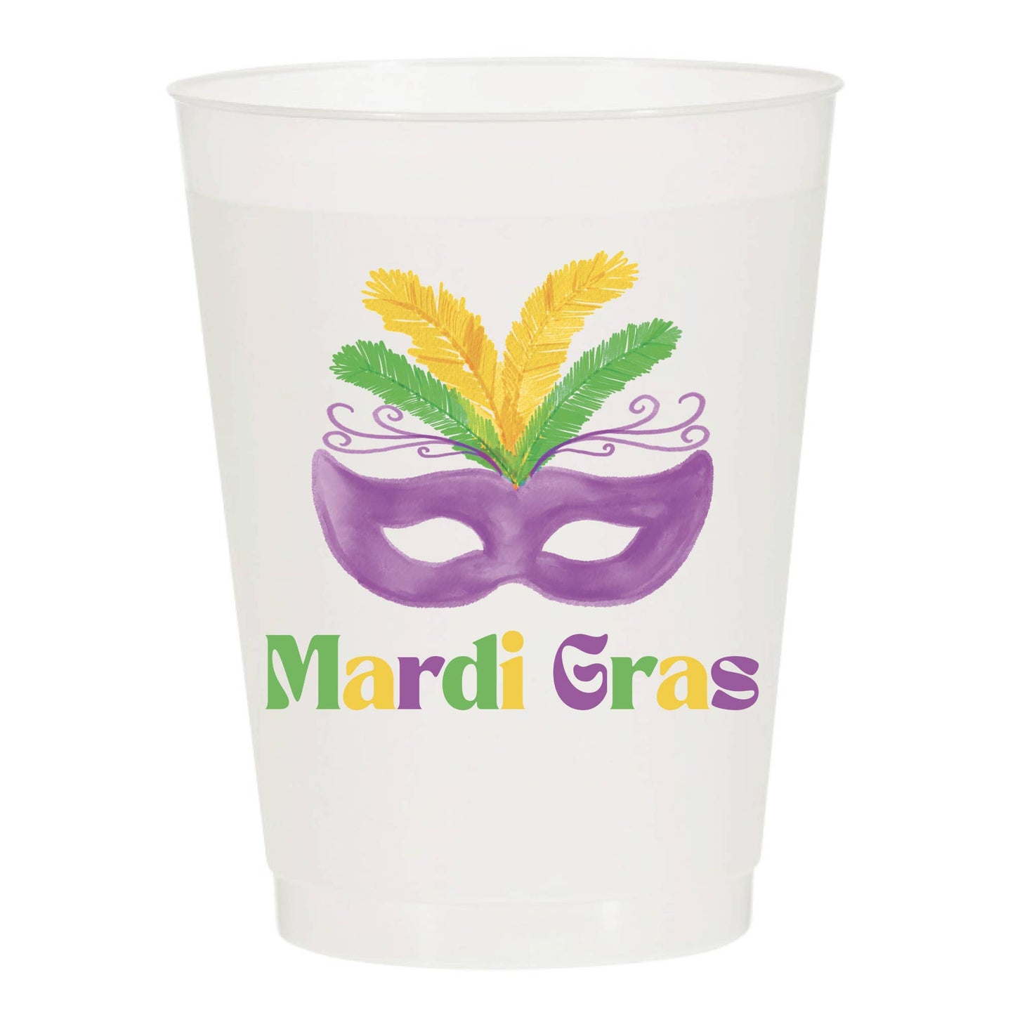Mardi Gras Carnevale Mask Frosted Cups